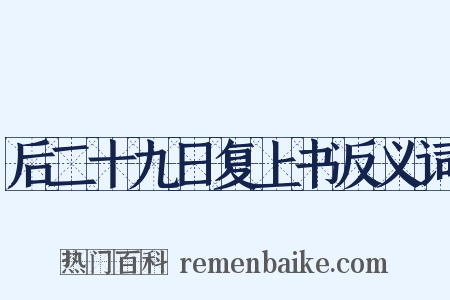 后二十九日复上书反义词是什么意思的图片